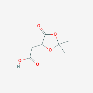 molecular formula C7H10O5 B047619 2,2-dimethyl-5-oxo-1,3-Dioxolane-4-acetic acid CAS No. 114458-03-6