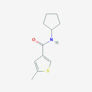 molecular formula C11H15NOS B4762173 N-cyclopentyl-5-methylthiophene-3-carboxamide 