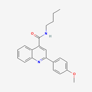 molecular formula C21H22N2O2 B4762543 N-butyl-2-(4-methoxyphenyl)quinoline-4-carboxamide 