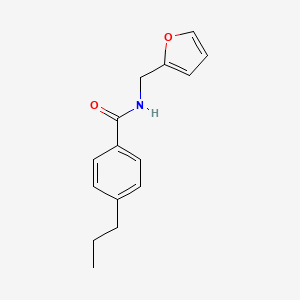 molecular formula C15H17NO2 B4762611 N-(furan-2-ylmethyl)-4-propylbenzamide 