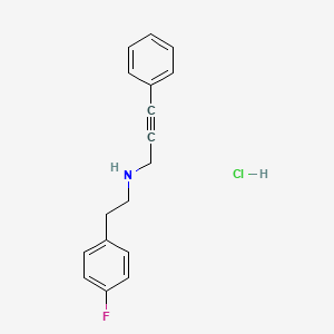 molecular formula C17H17ClFN B4762693 N-[2-(4-fluorophenyl)ethyl]-3-phenylprop-2-yn-1-amine;hydrochloride 