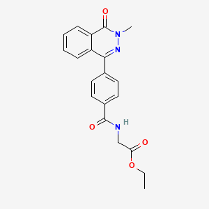 molecular formula C20H19N3O4 B4762790 ETHYL 2-{[4-(3-METHYL-4-OXO-3,4-DIHYDROPHTHALAZIN-1-YL)PHENYL]FORMAMIDO}ACETATE 