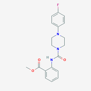 molecular formula C19H20FN3O3 B4762890 METHYL 2-({[4-(4-FLUOROPHENYL)PIPERAZINO]CARBONYL}AMINO)BENZOATE 