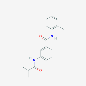 molecular formula C19H22N2O2 B4762976 N-(2,4-DIMETHYLPHENYL)-3-(2-METHYLPROPANAMIDO)BENZAMIDE 