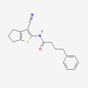 molecular formula C18H18N2OS B4763049 N-{3-CYANO-4H5H6H-CYCLOPENTA[B]THIOPHEN-2-YL}-4-PHENYLBUTANAMIDE 