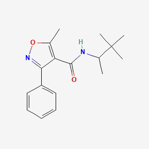 molecular formula C17H22N2O2 B4763077 N-(3,3-dimethylbutan-2-yl)-5-methyl-3-phenyl-1,2-oxazole-4-carboxamide 