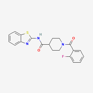 molecular formula C20H18FN3O2S B4763101 N-(1,3-benzothiazol-2-yl)-1-(2-fluorobenzoyl)piperidine-4-carboxamide 