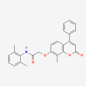 molecular formula C26H23NO4 B4763184 N-(2,6-dimethylphenyl)-2-(8-methyl-2-oxo-4-phenylchromen-7-yl)oxyacetamide CAS No. 4244-88-6