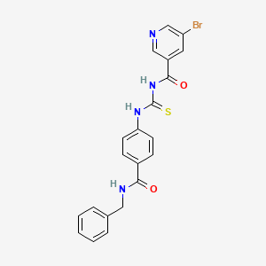 molecular formula C21H17BrN4O2S B4763347 N-[[4-(benzylcarbamoyl)phenyl]carbamothioyl]-5-bromopyridine-3-carboxamide 