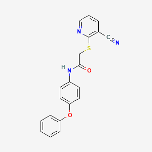 molecular formula C20H15N3O2S B4764002 2-[(3-cyanopyridin-2-yl)sulfanyl]-N-(4-phenoxyphenyl)acetamide 