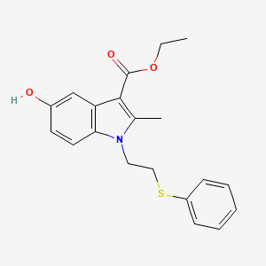molecular formula C20H21NO3S B4764351 Ethyl 5-hydroxy-2-methyl-1-(2-phenylsulfanylethyl)indole-3-carboxylate 