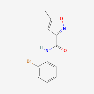 molecular formula C11H9BrN2O2 B4764509 N-(2-bromophenyl)-5-methyl-1,2-oxazole-3-carboxamide 