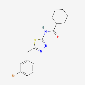 molecular formula C16H18BrN3OS B4764513 N-[5-[(3-bromophenyl)methyl]-1,3,4-thiadiazol-2-yl]cyclohexanecarboxamide 