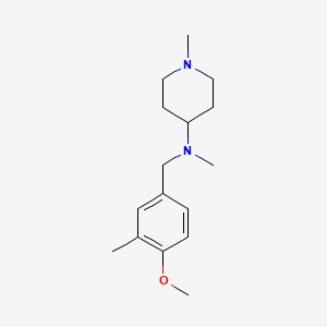 molecular formula C16H26N2O B4764550 N-[(4-methoxy-3-methylphenyl)methyl]-N,1-dimethylpiperidin-4-amine 