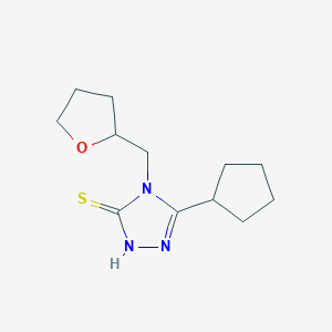 molecular formula C12H19N3OS B4764881 5-cyclopentyl-4-(tetrahydrofuran-2-ylmethyl)-4H-1,2,4-triazole-3-thiol 