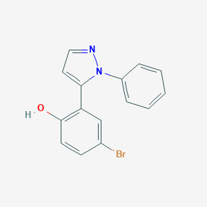 molecular formula C15H11BrN2O B476499 4-bromo-2-(1-phenyl-1H-pyrazol-5-yl)phenol CAS No. 213690-49-4