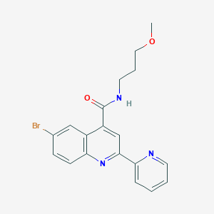 molecular formula C19H18BrN3O2 B4765028 6-bromo-N-(3-methoxypropyl)-2-(pyridin-2-yl)quinoline-4-carboxamide 