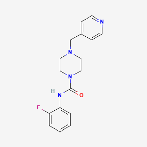 molecular formula C17H19FN4O B4765125 N-(2-FLUOROPHENYL)-4-[(PYRIDIN-4-YL)METHYL]PIPERAZINE-1-CARBOXAMIDE 