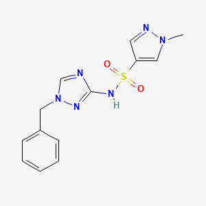 molecular formula C13H14N6O2S B4765332 N~4~-(1-BENZYL-1H-1,2,4-TRIAZOL-3-YL)-1-METHYL-1H-PYRAZOLE-4-SULFONAMIDE 