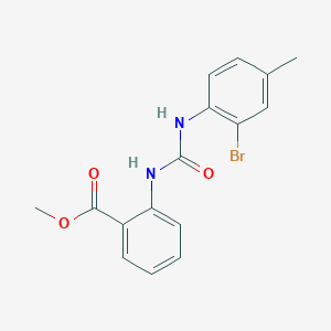 molecular formula C16H15BrN2O3 B4765446 METHYL 2-{[(2-BROMO-4-METHYLANILINO)CARBONYL]AMINO}BENZOATE 