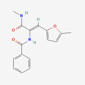 molecular formula C16H16N2O3 B4765629 N-[(Z)-3-(methylamino)-1-(5-methylfuran-2-yl)-3-oxoprop-1-en-2-yl]benzamide 
