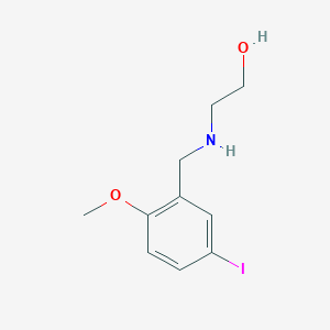 molecular formula C10H14INO2 B4765784 2-[(5-Iodo-2-methoxyphenyl)methylamino]ethanol 