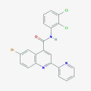 molecular formula C21H12BrCl2N3O B4766060 6-bromo-N-(2,3-dichlorophenyl)-2-(2-pyridinyl)-4-quinolinecarboxamide 