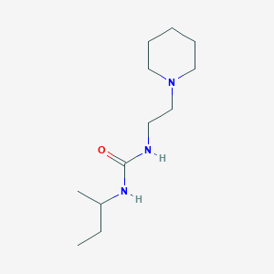 molecular formula C12H25N3O B4766112 N-(SEC-BUTYL)-N'-(2-PIPERIDINOETHYL)UREA 