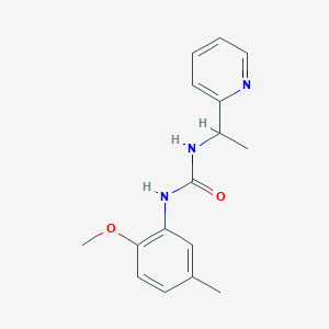 molecular formula C16H19N3O2 B4766130 N-(2-METHOXY-5-METHYLPHENYL)-N'-[1-(2-PYRIDYL)ETHYL]UREA 