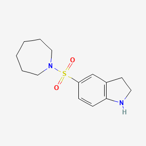 molecular formula C14H20N2O2S B4766178 5-(Azepane-1-sulfonyl)-2,3-dihydro-1h-indole 