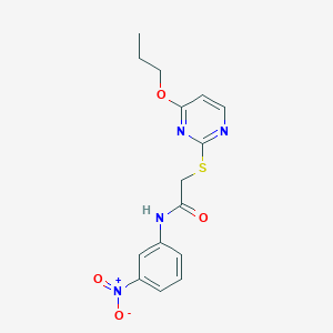molecular formula C15H16N4O4S B4766261 N~1~-(3-NITROPHENYL)-2-[(4-PROPOXY-2-PYRIMIDINYL)SULFANYL]ACETAMIDE 