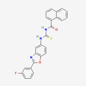 molecular formula C25H16FN3O2S B4766263 N-{[2-(3-fluorophenyl)-1,3-benzoxazol-5-yl]carbamothioyl}naphthalene-1-carboxamide 