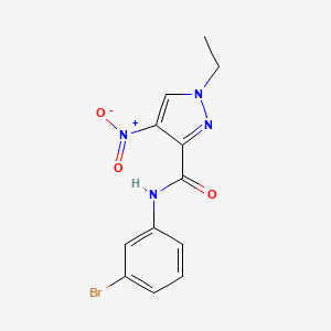 molecular formula C12H11BrN4O3 B4766336 N~3~-(3-BROMOPHENYL)-1-ETHYL-4-NITRO-1H-PYRAZOLE-3-CARBOXAMIDE 