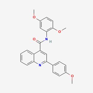 molecular formula C25H22N2O4 B4766382 N-(2,5-dimethoxyphenyl)-2-(4-methoxyphenyl)quinoline-4-carboxamide 