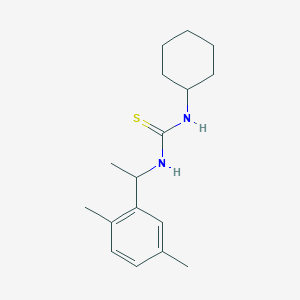 molecular formula C17H26N2S B4766503 1-Cyclohexyl-3-[1-(2,5-dimethylphenyl)ethyl]thiourea 
