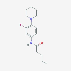 molecular formula C16H23FN2O B4766519 N-[3-fluoro-4-(1-piperidinyl)phenyl]pentanamide 