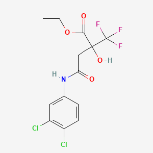 molecular formula C13H12Cl2F3NO4 B4766550 ethyl 4-(3,4-dichloroanilino)-2-hydroxy-4-oxo-2-(trifluoromethyl)butanoate 
