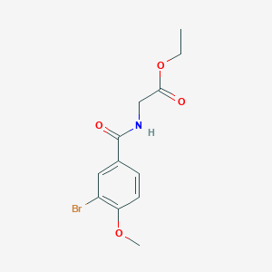 molecular formula C12H14BrNO4 B4766618 ethyl N-[(3-bromo-4-methoxyphenyl)carbonyl]glycinate 