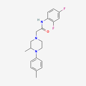 molecular formula C20H23F2N3O B4766809 N-(2,4-difluorophenyl)-2-[3-methyl-4-(4-methylphenyl)piperazin-1-yl]acetamide 