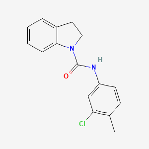 molecular formula C16H15ClN2O B4766836 N-(3-chloro-4-methylphenyl)-2,3-dihydro-1H-indole-1-carboxamide CAS No. 883548-87-6