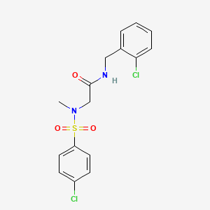 molecular formula C16H16Cl2N2O3S B4767178 N-(2-chlorobenzyl)-N~2~-[(4-chlorophenyl)sulfonyl]-N~2~-methylglycinamide 