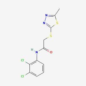 molecular formula C11H9Cl2N3OS2 B4767270 N-(2,3-dichlorophenyl)-2-[(5-methyl-1,3,4-thiadiazol-2-yl)sulfanyl]acetamide 