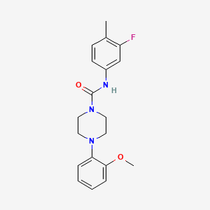 molecular formula C19H22FN3O2 B4767287 N-(3-fluoro-4-methylphenyl)-4-(2-methoxyphenyl)piperazine-1-carboxamide 
