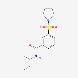 molecular formula C15H22N2O3S B4767514 N-(BUTAN-2-YL)-3-(PYRROLIDINE-1-SULFONYL)BENZAMIDE 