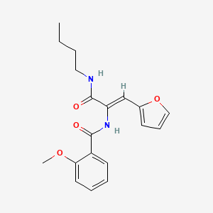 molecular formula C19H22N2O4 B4767528 N-[(Z)-3-(butylamino)-1-(furan-2-yl)-3-oxoprop-1-en-2-yl]-2-methoxybenzamide 