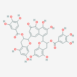 molecular formula C₄₃H₃₂O₂₀ B047676 Theaflavin digallate; Theaflavine-3,3'-digallate CAS No. 30462-35-2