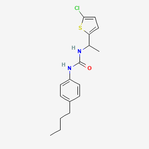 molecular formula C17H21ClN2OS B4767661 N-(4-butylphenyl)-N'-[1-(5-chloro-2-thienyl)ethyl]urea 