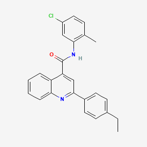 molecular formula C25H21ClN2O B4767671 N-(5-chloro-2-methylphenyl)-2-(4-ethylphenyl)quinoline-4-carboxamide 