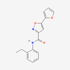 molecular formula C16H14N2O3 B4767673 N-(2-ethylphenyl)-5-(2-furyl)-3-isoxazolecarboxamide 