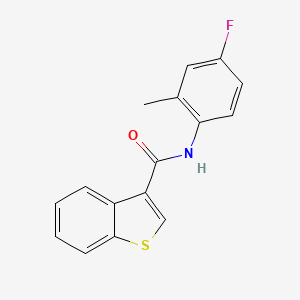 molecular formula C16H12FNOS B4767774 N-(4-fluoro-2-methylphenyl)-1-benzothiophene-3-carboxamide 